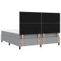 Preview: Boxspringbett mit Matratze Hellgrau Super King Stoff