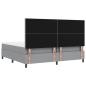 Preview: Boxspringbett mit Matratze Hellgrau 200x200 cm Stoff