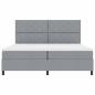Preview: Boxspringbett mit Matratze Hellgrau 200x200 cm Stoff