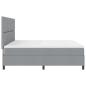 Preview: Boxspringbett mit Matratze Hellgrau 200x200 cm Stoff