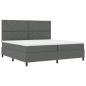 Preview: Boxspringbett mit Matratze Dunkelgrau 200x200 cm Stoff