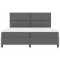 Preview: Boxspringbett mit Matratze Dunkelgrau 200x200 cm Stoff
