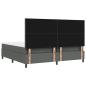 Preview: Boxspringbett mit Matratze Dunkelgrau 200x200 cm Stoff