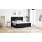 Preview: Boxspringbett mit Matratze Schwarz 200x200 cm Stoff