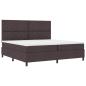 Preview: Boxspringbett mit Matratze Dunkelbraun 200x200 cm Stoff