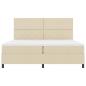 Preview: Boxspringbett mit Matratze Creme 200x200 cm Stoff