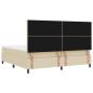 Preview: Boxspringbett mit Matratze Creme 200x200 cm Stoff