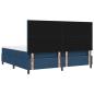 Preview: Boxspringbett mit Matratze Blau 200x200 cm Stoff