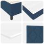 Preview: Boxspringbett mit Matratze Blau 200x200 cm Stoff