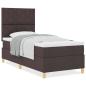 Preview: Boxspringbett mit Matratze Dunkelbraun 90x200 cm Stoff