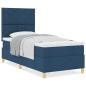 Preview: Boxspringbett mit Matratze Blau 90x200 cm Stoff
