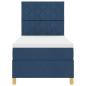Preview: Boxspringbett mit Matratze Blau 90x200 cm Stoff