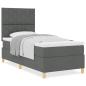 Preview: Boxspringbett mit Matratze Dunkelgrau 100x200 cm Stoff