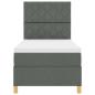Preview: Boxspringbett mit Matratze Dunkelgrau 100x200 cm Stoff