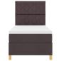 Preview: Boxspringbett mit Matratze Dunkelbraun 100x200 cm Stoff