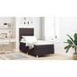 Preview: Boxspringbett mit Matratze Dunkelbraun 100x200 cm Stoff