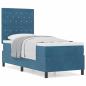 Preview: Boxspringbett mit Matratze Dunkelblau 80x200 cm Samt