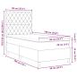 Preview: Boxspringbett mit Matratze Rosa Einzel Velours