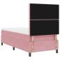 Preview: Boxspringbett mit Matratze Rosa Einzel Velours