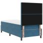 Preview: Boxspringbett mit Matratze Dunkelblau 90x200 cm Samt