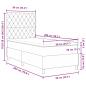 Preview: Boxspringbett mit Matratze Dunkelblau 90x200 cm Samt