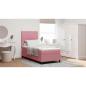 Preview: Boxspring-Bett mit Matratze Rosa 90x200 cm Velours