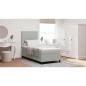 Preview: Boxspringbett mit Matratze Hellgrau 100x200 cm Samt