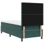 Preview: Boxspringbett mit Matratze Dunkelgrün 100x200 cm Samt