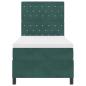 Preview: Boxspringbett mit Matratze Dunkelgrün 100x200 cm Samt