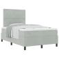 Preview: Boxspringbett mit Matratze Hellgrau 120x200 cm Samt