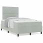 Preview: Boxspringbett mit Matratze Hellgrau 120x200 cm Samt