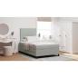 Preview: Boxspringbett mit Matratze Hellgrau 120 x 200 cm Samt