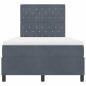Preview: Boxspringbett mit Matratze Dunkelgrau 120x200 cm Velvet