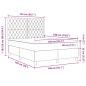 Preview: Boxspringbett mit Matratze Hellgrau 140x190 cm Samt