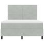 Preview: Boxspringbett mit Matratze Hellgrau 140x190 cm Samt