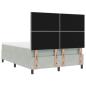 Preview: Boxspringbett mit Matratze Hellgrau 140x190 cm Samt