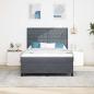 Preview: Boxspringbett mit Matratze Dunkelgrau 140x200 cm Samt
