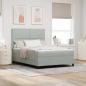 Preview: Boxspringbett mit Matratze Hellgrau 160x200 cm Velvet