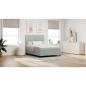 Preview: Boxspringbett mit Matratze Hellgrau 160x200 cm Velvet