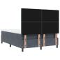 Preview: Boxspringbett mit Matratze Dunkelgrau 160x200 cm Velours