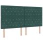Preview: Boxspringbett mit Matratze Dunkelgrün Super King Velvet