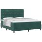 Preview: Boxspringbett mit Matratze Dunkelgrün Super King Velvet