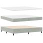 Preview: Boxspringbett mit Matratze Hellgrau 200x200 cm Samt