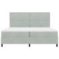 Preview: Boxspringbett mit Matratze Hellgrau 200x200 cm Samt