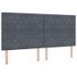 Preview: Boxspringbett mit Matratze Dunkelgrau 200x200 cm Samt