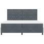 Preview: Boxspringbett mit Matratze Dunkelgrau 200x200 cm Samt