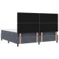 Preview: Boxspringbett mit Matratze Dunkelgrau 200x200 cm Samt