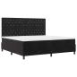 Preview: Boxspringbett mit Matratze Schwarz 200x200 cm Samt