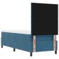 Preview: Boxspringbett mit Matratze Dunkelblau 80x200 cm Samt