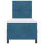 Preview: Boxspringbett mit Matratze Dunkelblau 80x200 cm Samt